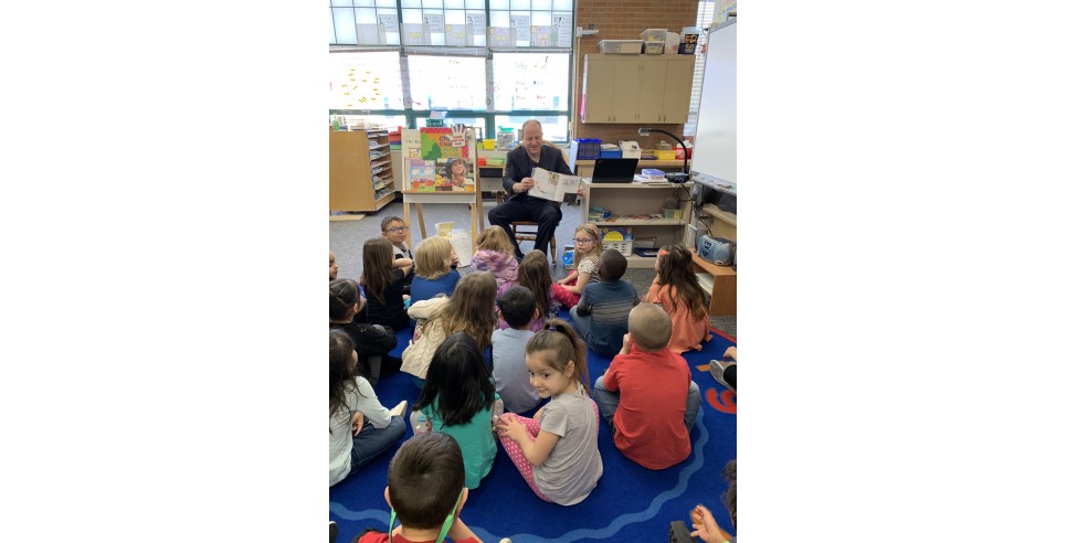 Governor Jared Polis in a Kindergarten Class